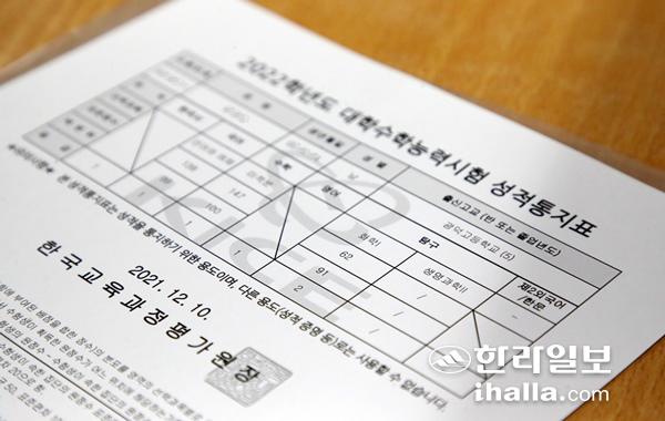 수능 성적표.